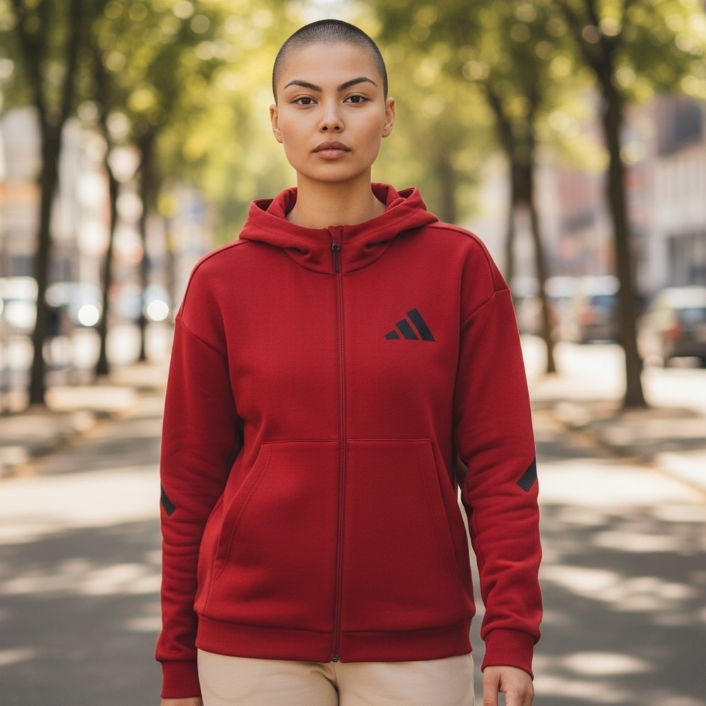 Adidas Men's Large Track Tops‎ Hoodie Red JF6540 | Full Zip ZNE Power Red Jacket